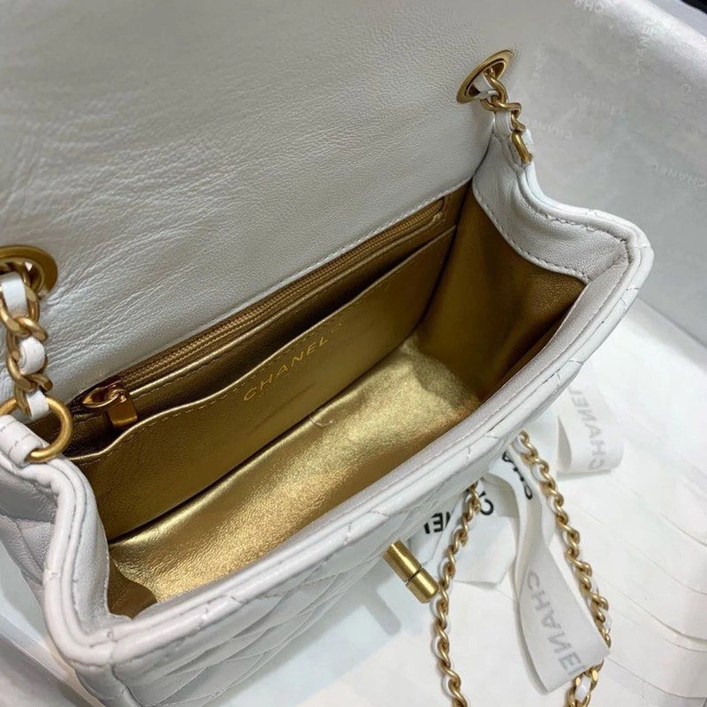 White Mini Flap Bag Z4848