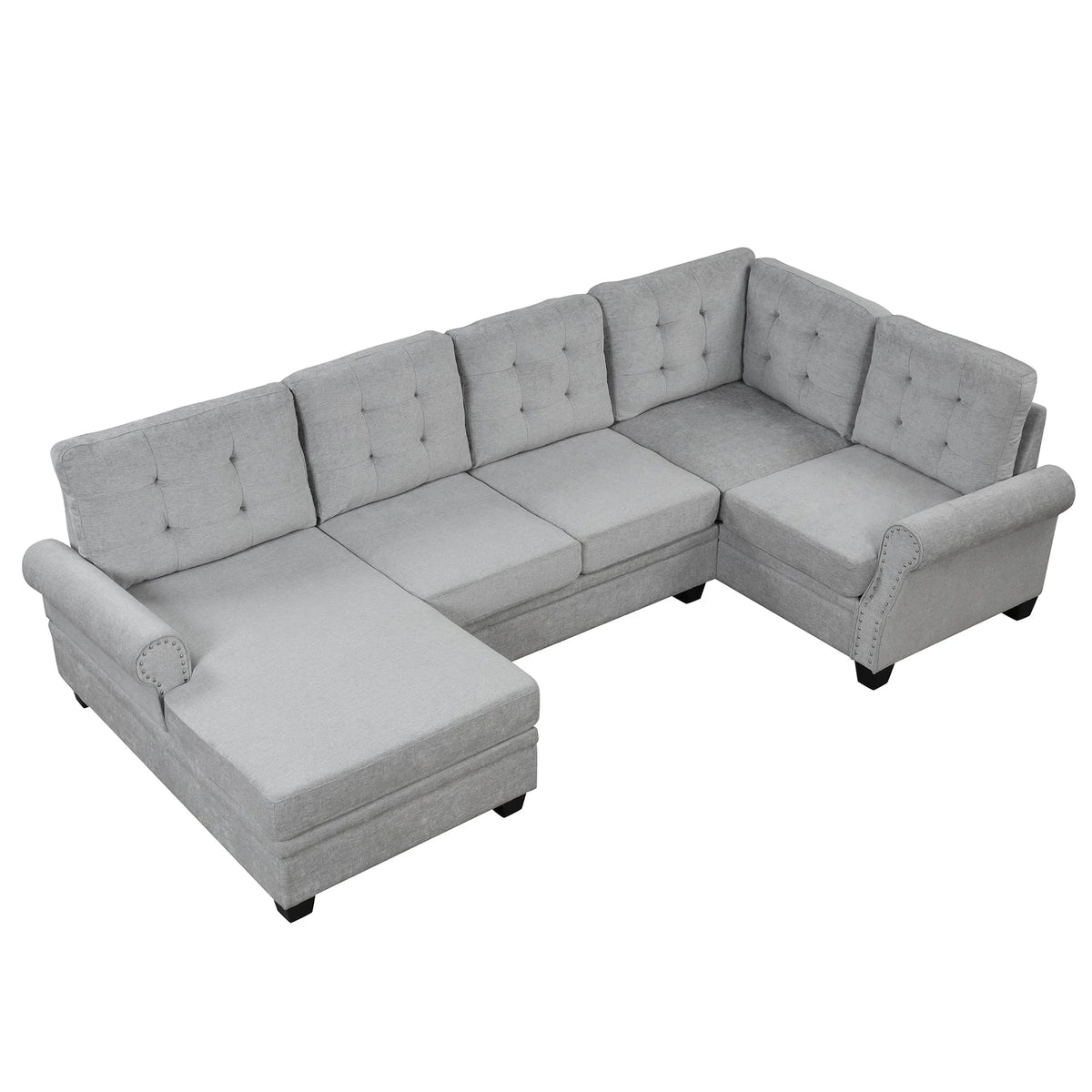 Gray U-Shaped Sectional Sofa G499