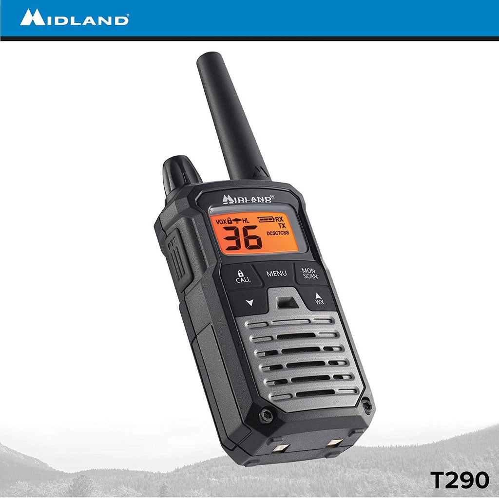 Black/Silver 4 Radios GMRS Two Way Radio Walkie Talkie H53323