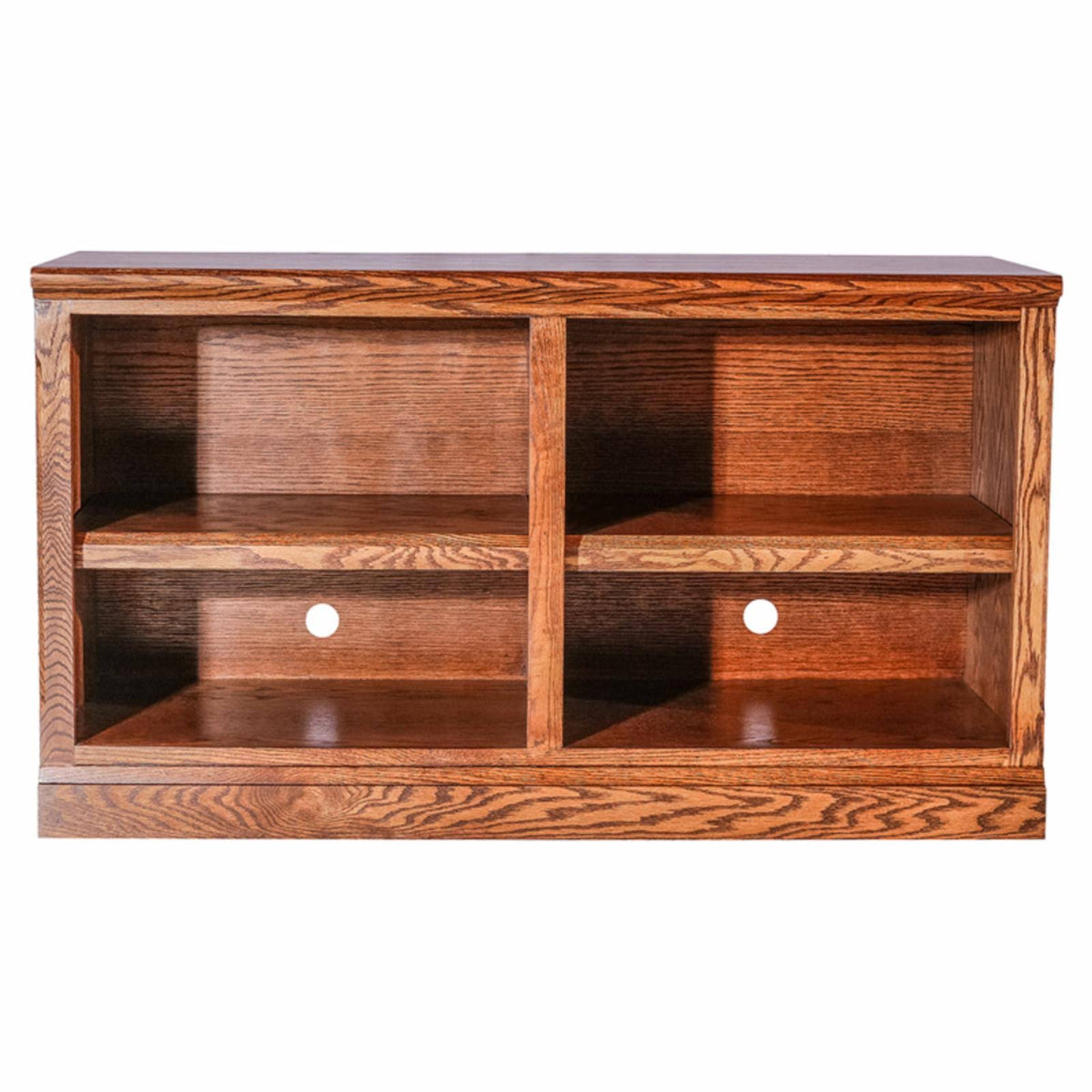 Ebony Oak TV Cart with Open Shelves B7323