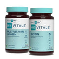 Biotin 10000 mcg 90 Tablets and Multivitamin 60 Tablets S715