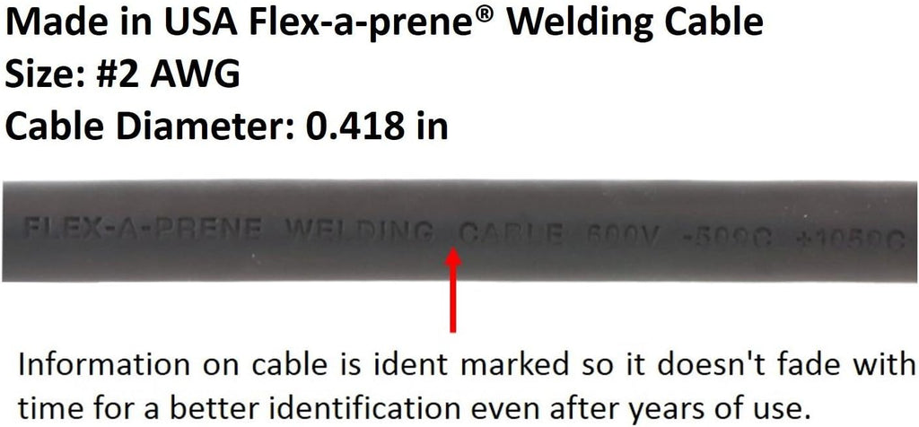 200 Amp Welding Leads Assembly Set with Dinse Connector, #2 AWG Cable, 15 Feet Each Lead D265650