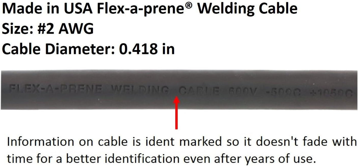 200 Amp Welding Leads Assembly Set with Dinse Connector, #2 AWG Cable, 15 Feet Each Lead D265650