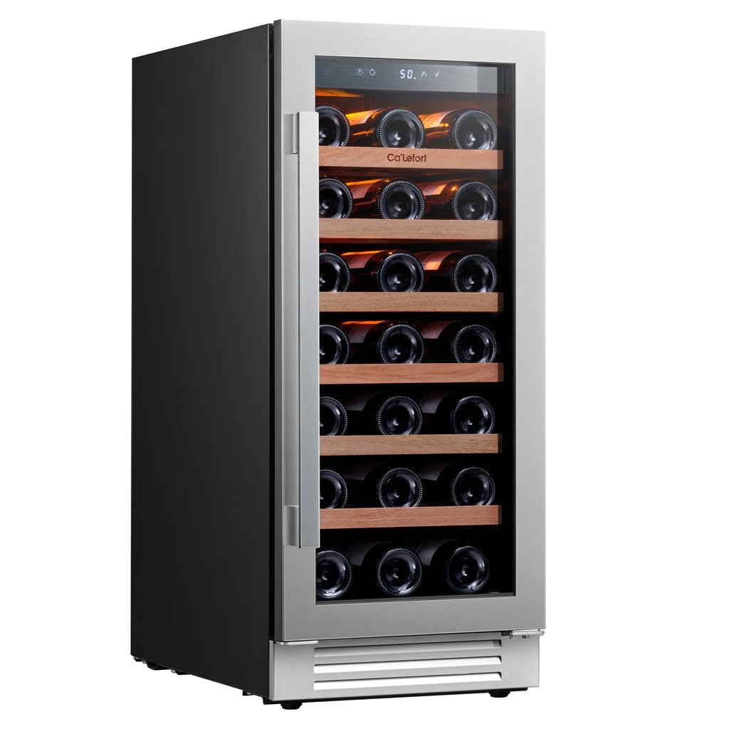 15 Bottle Single Zone Stainless Steel Wine Cooler X1097
