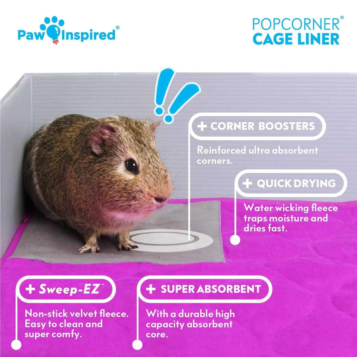 Washable Fleece Guinea Pig Cage Liners & Bedding A71543