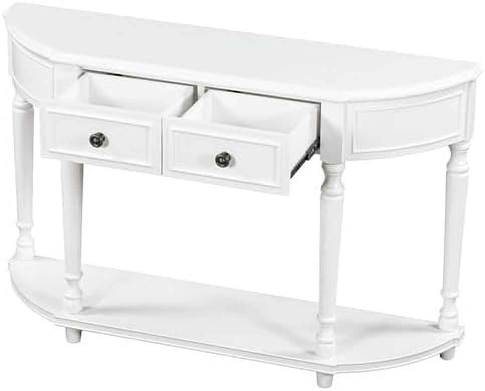 Navy Blue 3 Drawer Wood Console Table Q534