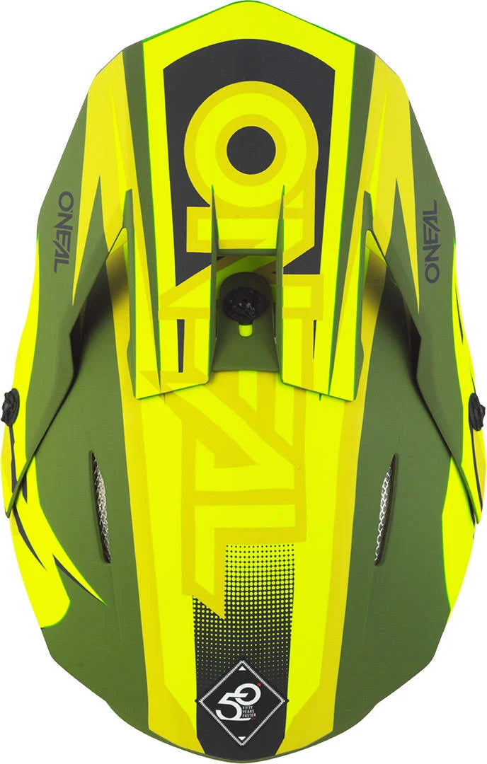 Motocross Helmet, green-yellow, Size S J291