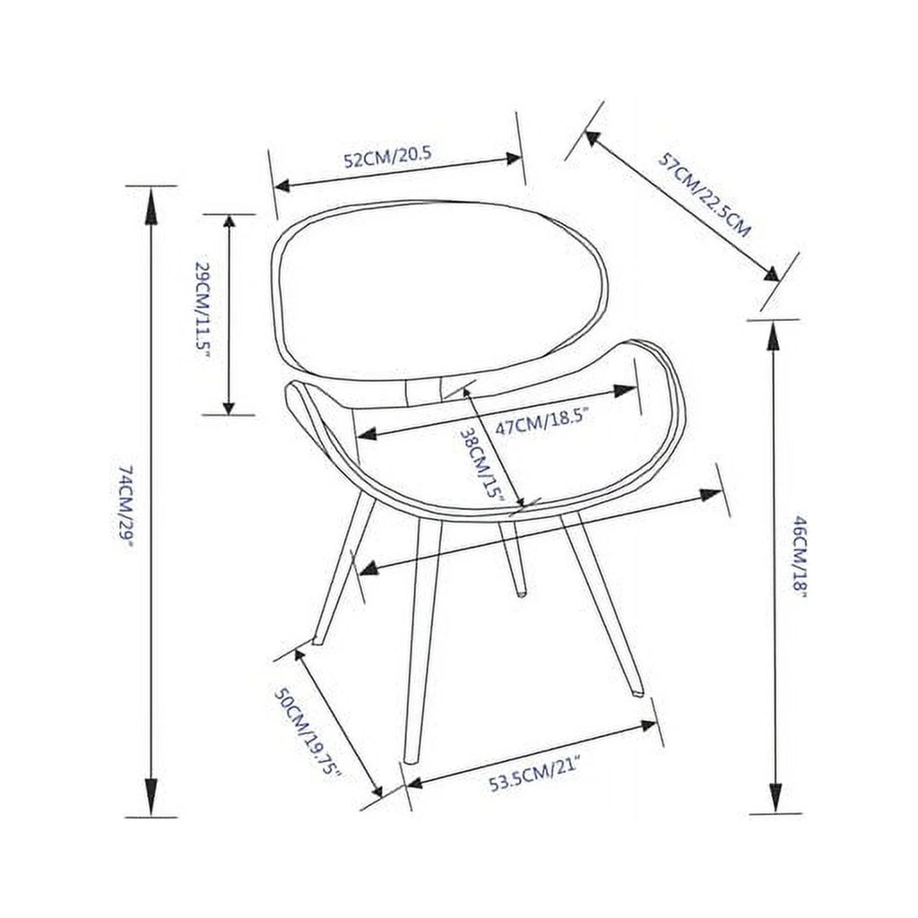 Black Faux Leather Dining Chair Z108909