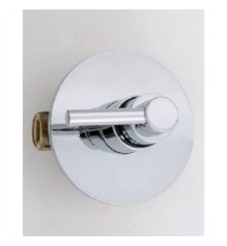 Matte Black Round Plate with Low Lever Trim for Thermostatic Valves V93118