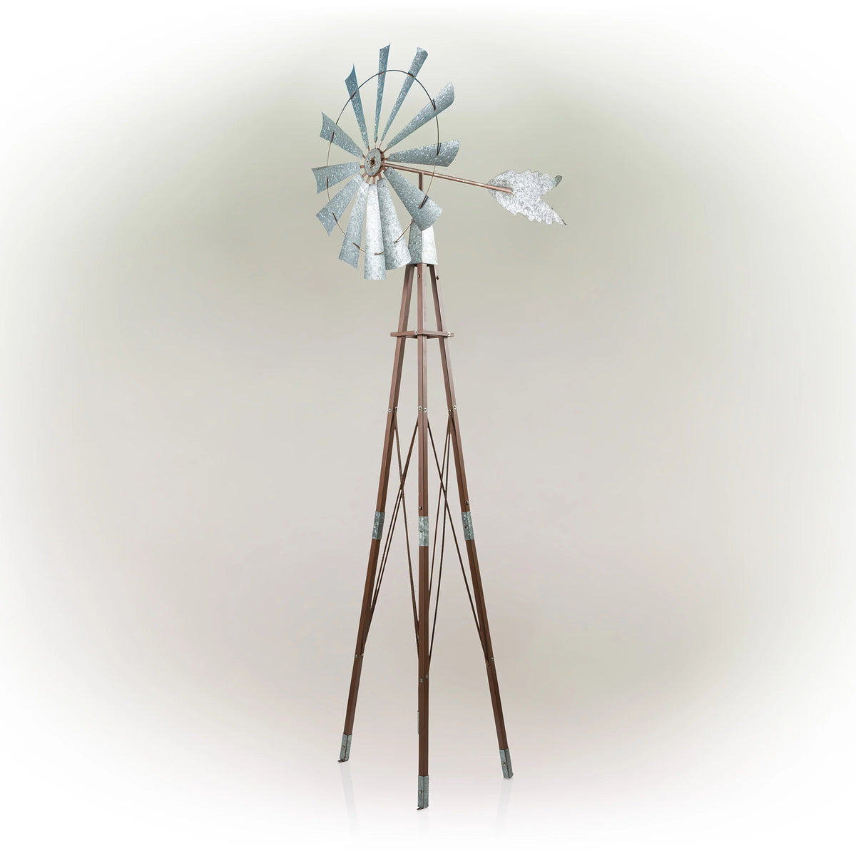 Galvanized Metal Kinetic Windmill A298