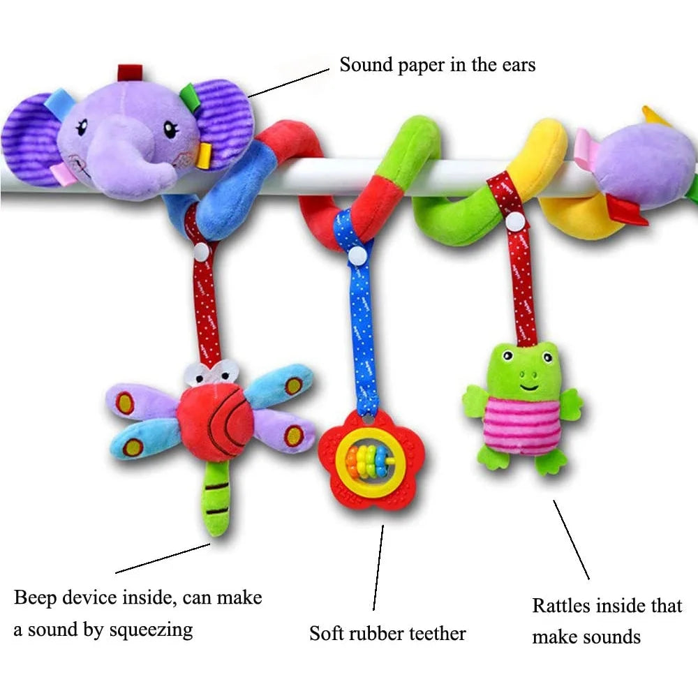 Purple Elephant Baby Stroller Hanging Plush Toys M951361